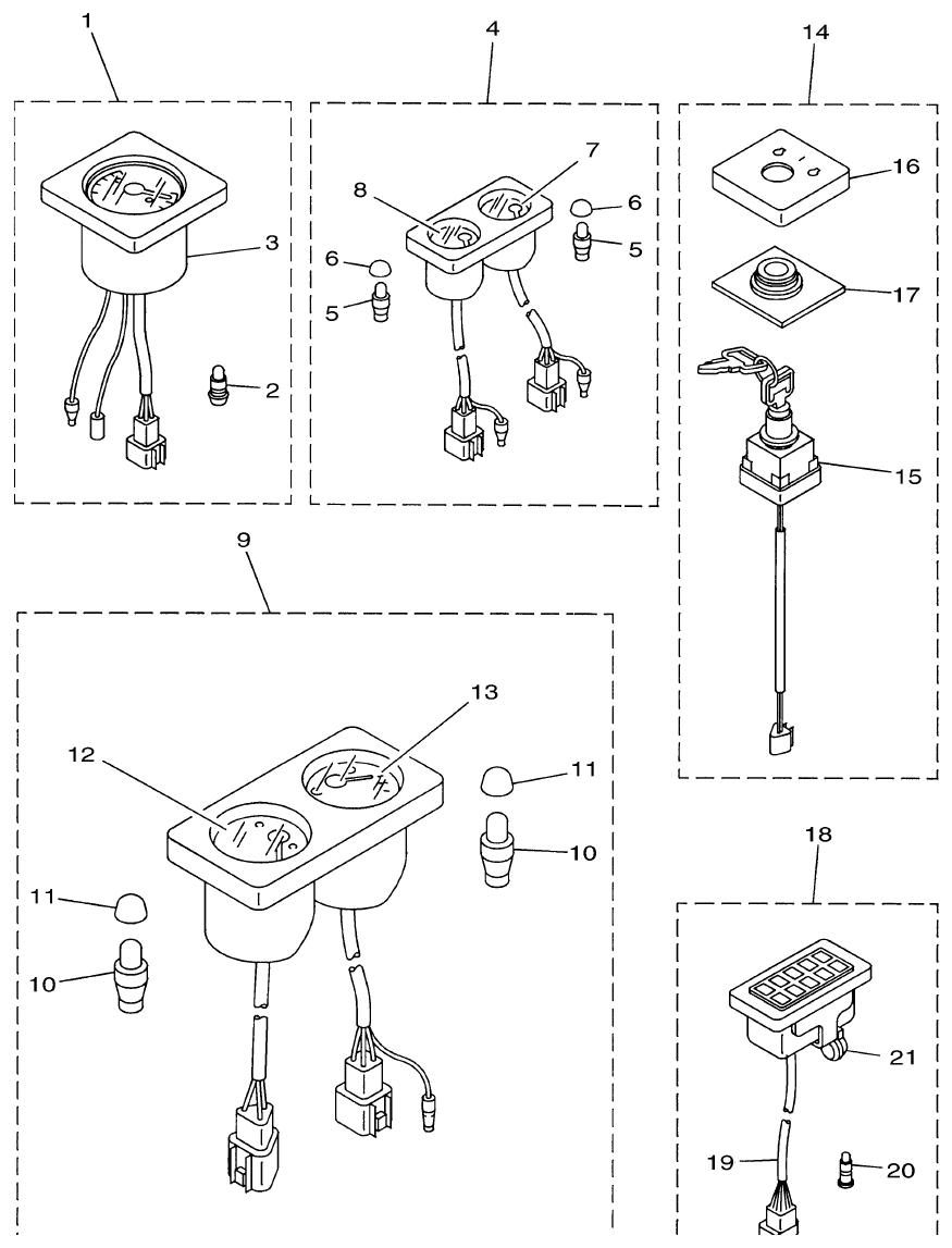 Yamaha ME422STIP2 (N601)STIP1(N611) METER 2 parts diagram